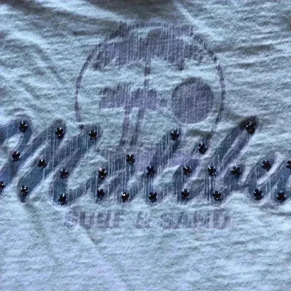 VTG Hank lavender malibu graphic white t-shirt medium  *see graphic damage as sh - Picture 6 of 7